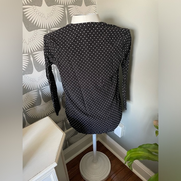 Old Navy Band Collar Polka shirt S - Picture 2 of 4